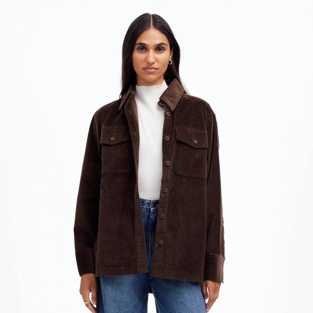 NWT Madewell Corduroy Relaxed Shirt-Jacket - Picture 4 of 12